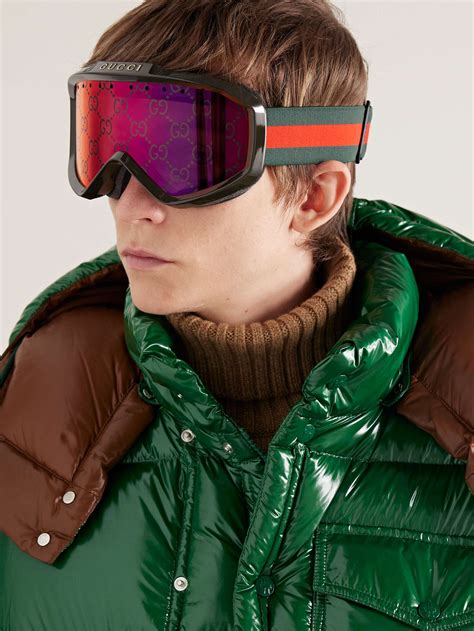 GUCCI EYEWEAR Mirrored ski goggles .